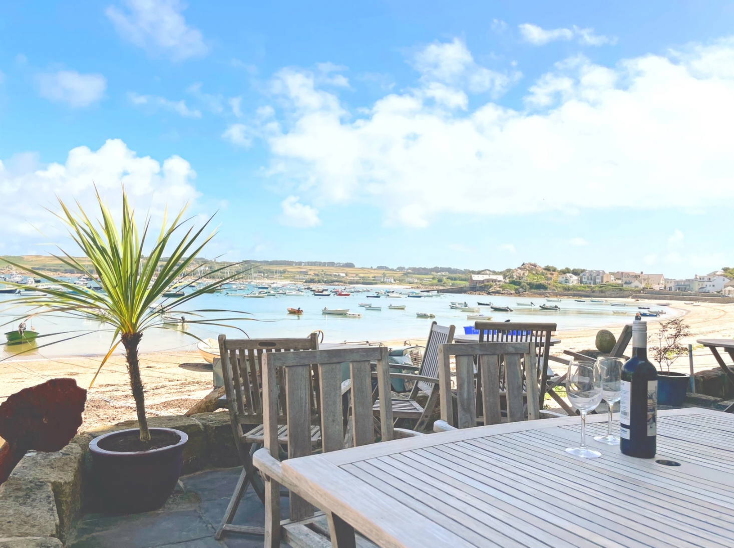 Beachfront patio